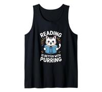 Reading is Better with Purring Cat Tank Top
