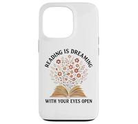 Reading Is Dreaming Book Flowers Vintage Retro Librarian Fun Case for iPhone 13 Pro