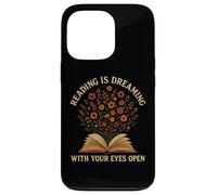 Reading Is Dreaming Book Flowers Vintage Retro Librarian Fun Case for iPhone 13 Pro