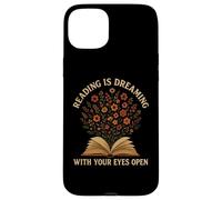 Reading Is Dreaming Book Flowers Vintage Retro Librarian Fun Case for iPhone 15 Plus