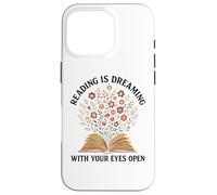 Reading Is Dreaming Book Flowers Vintage Retro Librarian Fun Case for iPhone 16 Pro