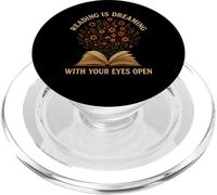 Reading Is Dreaming Book Flowers Vintage Retro Librarian Fun PopSockets PopGrip for MagSafe