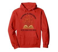 Reading Is Dreaming Book Flowers Vintage Retro Librarian Fun Pullover Hoodie