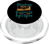 Reading Is Dreaming With Your Eye Is Open Book Lover Library PopSockets PopGrip for MagSafe