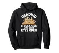 Reading is dreaming with your eyes open - book lovers design Pullover Hoodie