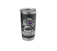 Reading is Dreaming with Your Eyes Open Bookworm Stainless Steel Insulated Tumbler