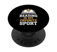 Reading Is Favorite Sport Librarian Literature Reader PopSockets Adhesive PopGrip