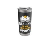 Reading is Favorite Sport Librarian Literature Reader Stainless Steel Insulated Tumbler
