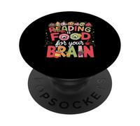Reading Is Food For Your Brain Children's Books Characters PopSockets Adhesive PopGrip