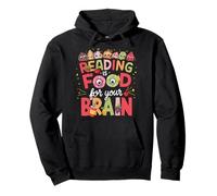 Reading Is Food For Your Brain Children's Books Characters Pullover Hoodie