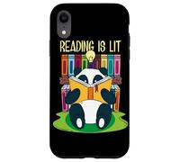 Reading Is Lit Panda Library Book Lover English Teacher Pun Case for iPhone XR
