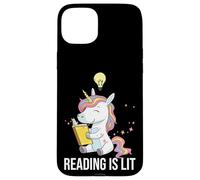 Reading Is Lit Unicorn Library English Teacher Book Lover Case for iPhone 15 Plus