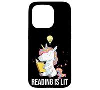 Reading Is Lit Unicorn Library English Teacher Book Lover Case for iPhone 15 Pro