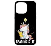 Reading Is Lit Unicorn Library English Teacher Book Lover Case for iPhone 15 Pro Max