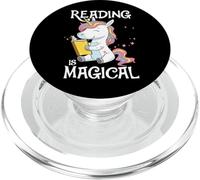 Reading Is Magical Cute Book Lovers Nerds Unicorn Librarians PopSockets PopGrip for MagSafe