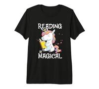 Reading is Magical Cute Book Lovers Nerds Unicorn Librarians Premium T-Shirt