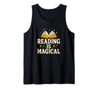 Reading is Magical Funny Book Lover Design Tank Top