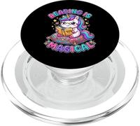 Reading Is Magical Unicorn Book Lover Funny Books Bookworm PopSockets PopGrip for MagSafe