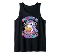 Reading is Magical Unicorn Book Lover Funny Books Bookworm Tank Top