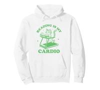 Reading Is My Cardio Cat Pullover Hoodie