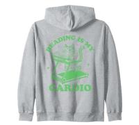 Reading Is My Cardio Cat Zip Hoodie
