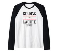 Reading is My Favorite Sport Book Worms Raglan Baseball Tee