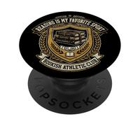 Reading Is My Favorite Sport Bookish Athletic Club PopSockets Adhesive PopGrip