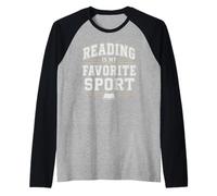 Reading is my favorite sport Bookish, book nerds, bookworms Raglan Baseball Tee