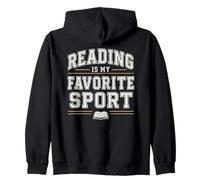 Reading is my favorite sport Bookish, book nerds, bookworms Zip Hoodie