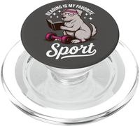 Reading is my favorite sport, bookish Funny girl reader gift PopSockets PopGrip for MagSafe