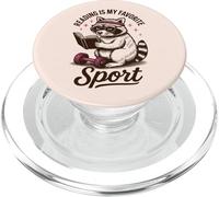 Reading is my favorite sport, bookish Funny girl reader gift PopSockets PopGrip for MagSafe