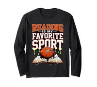 Reading is My Favorite Sport Funny Basketball Drip Group Long Sleeve T-Shirt