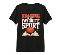 Reading is My Favorite Sport Funny Basketball Drip Group Premium T-Shirt