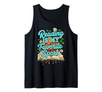 Reading is My Favorite Sport Funny Basketball Drip Group Tank Top