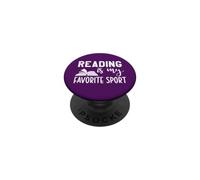 Reading is My Favorite Sport Funny Book Lover Bookish Items PopSockets Adhesive PopGrip