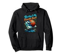 Reading Is My Favorite Sport Funny Cute Animals Reader Pullover Hoodie