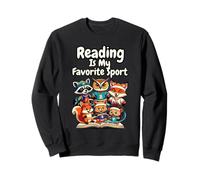 Reading Is My Favorite Sport Funny Cute Animals Reader Sweatshirt