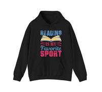 Reading is my Favorite sport hoodie, Book lover, Reading passion Top, Favorites books unisex Hood for adults and kids Black
