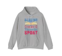 Reading is my Favorite sport hoodie, Book lover, Reading passion Top, Favorites books unisex Hood for adults and kids Heather Grey