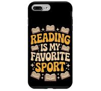Reading is My Favorite Sport Retro 70s Book Lover Librarian Case for iPhone 7 Plus/8 Plus