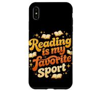 Reading is My Favorite Sport Retro 70s Book Lover Librarian Case for iPhone XS Max