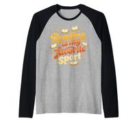 Reading is My Favorite Sport Retro 70s Book Lover Librarian Raglan Baseball Tee