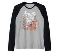 Reading is My Favorite Sport Retro Book Lover Girl Librarian Raglan Baseball Tee