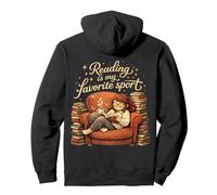 Reading is My Favorite Sport Retro Book Lover Girl Library Pullover Hoodie