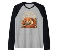 Reading is My Favorite Sport Retro Book Lover Girl Library Raglan Baseball Tee
