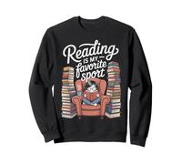 Reading is My Favorite Sport Retro Book Lover Girl Library Sweatshirt