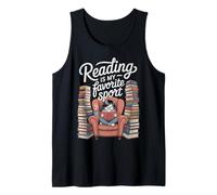 Reading is My Favorite Sport Retro Book Lover Girl Library Tank Top