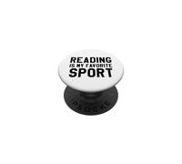 Reading is My Favorite Sport Sign Bookish Items Book Lovers PopSockets Adhesive PopGrip