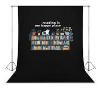 Reading Is My Happly Place Abstract Photography Backdrop Washable Photo Studio Backdrops Background for Party Video Shooting