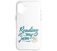 Reading Is My Jam Reading Presents For Book Lovers Library Case for iPhone 16 Plus